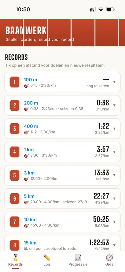 Hardloopapp Baanwerk